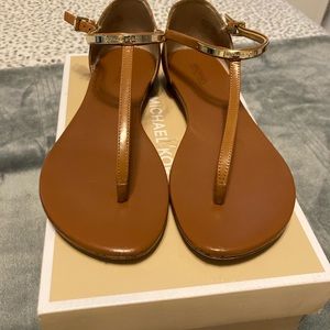 MK Tan Sandals
